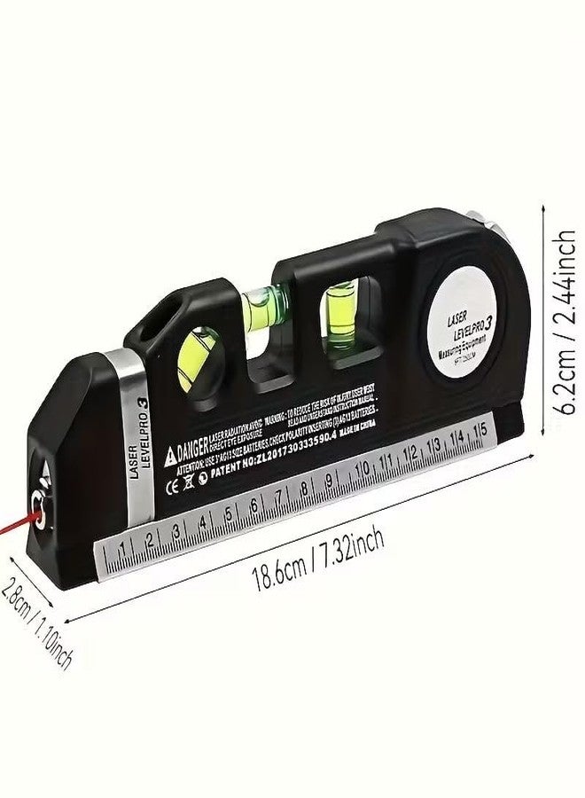 Touchcart Multipurpose Cross Line Laser Level Tool Kit with 8ft/2.5M Measuring Tape Self-Leveling Horizontal Vertical Laser Beam Precision Leveler for Picture Hanging, Cabinets,DIY Home Renovation - Image 3